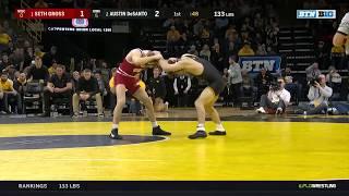 133 LBS: #1 Seth Gross (Wisconsin) vs. #2 Austin DeSanto (Iowa)  | 2019 B1G Wrestling