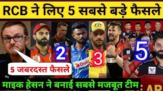 IPL 2020: 5 biggest decision made by RCB ahead of IPL 2020,