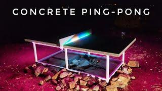 DIY CONCRETE PING-PONG table w/ LED Net