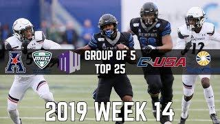 College Football group of 5 top 25 rankings // Week 14