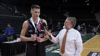 EB ANGT Kaunas MVP Interview: Azuolas Tubelis, U18 Rytas Vilnius