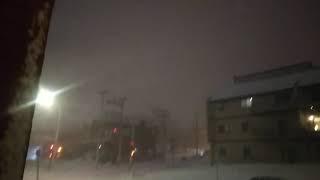 Winter storm Ezekiel hits Duluth Minnesota. First night.