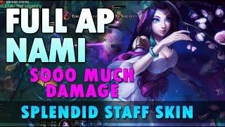 Splendid Staff Nami Support GOING HAM + Winner FREE SKIN League of Legends Season 10 FULL AP Nami