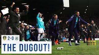 The Dugout! | Bielsa and staff reactions during Leeds United 2-0 Huddersfield Town