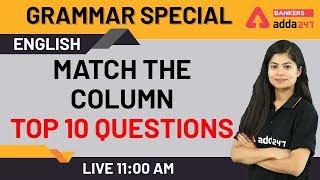 Match The Column Top 10 Questions | Learn English Grammar | English Grammar Lessons for Beginners