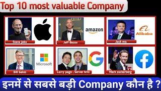 Top 10 most valuable company | इनमें से सबसे बड़ी company कौन सी है।Amazon,Apple,Google and etc ||