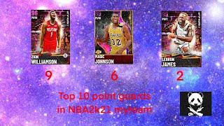 Top 10 point guards in NBA2k21 myteam! Top 10 lists