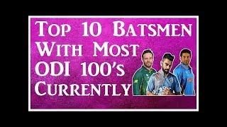 Top 10 batsman in odi with maximum centuries between 2010-2019