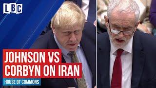 Boris Johnson vs Jeremy Corbyn on the Iran US crisis | House of Commons