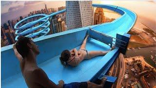 TOP 10 DEADLY MOST INSANE WATER SLIDES THAT ARE BANNED - TOP 10 DEADLY SLIDES YOU CANT GO THERE.