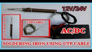 12V/24VAC/DC SOLDERING IRON/MADE/USING UTP CABLE,EASY TO HEAT