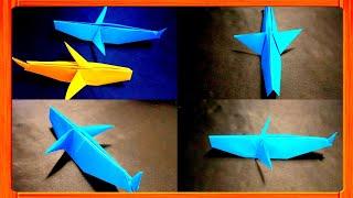 How to make a paper blue whale easy origami for kids 