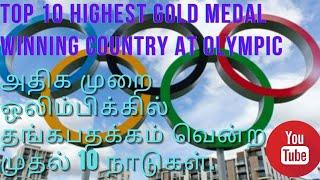 Top 10 Highest Gold Medal Winning Country at Olympic..