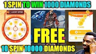 ONE SPIN TO WIN 1000 DIAMONDS IN FREEFIRE