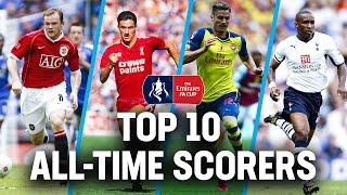 Top 10 All-Time Goalscorers in Emirates FA Cup History | From The Archive