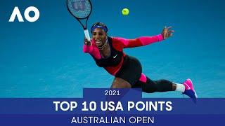 Top 10 USA Points | Australian Open 2021