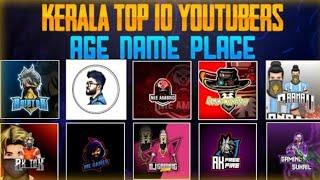 FreeFire Kerala Top 10 Youtubers Short Details Malayalam || Age,Name,Place etc.. | MS GAMING