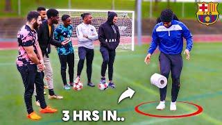 Last Footballer To Drop Toilet Paper Wins $10,000 - Messi Football Competition