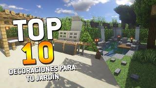 TOP 10 Decoraciones Para tu JARDÍN - Minecraft