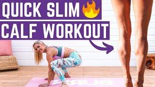 BEST 10 Minute Stretch To Slim Your Calves (Calf Muscle Exercise) | Rebecca Louise