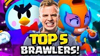 THE TOP 5 BRAWLERS in BRAWL STARS! (February 2020)