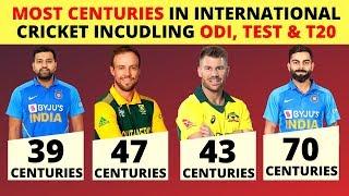20 Cricketers With Most Centuries In International Cricket Incudling ODI, Test & T20