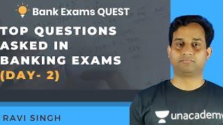 Top Questions Asked in Banking Exams (DAY- 2) | Ravi Singh | Bank Exams Quest