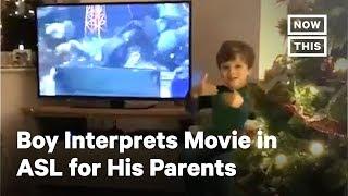 Boy Interprets Movie in ASL for Parents Who Are Deaf | NowThis