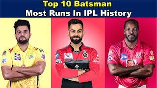 Top 10 Batsman With Most Runs In IPL History | Higest Runs Scorer In IPL | Dangerous Batsman In IPL