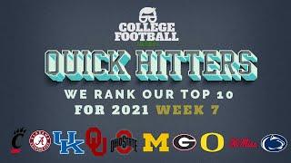 Week 7 Top 10 Rankings - College Football - No More Alabama at #1