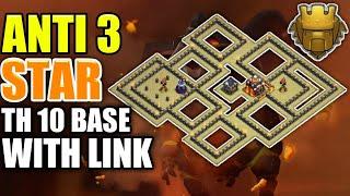 Best Th10 War Base Layout With Link || Anti 2 Star/Anti Bowler/Anti Lavaloon || Clash Of Clans