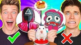 Pancake Art Challenge vs Hamster Pranks! How To Make Spider-Man Minecraft Maze Roblox & Squid Game