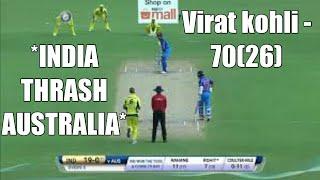 India vs Australia T20 2018 full highlights !! India epic wins !! Virat kohli best match