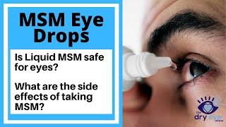 Does MSM Help Eyes? What Are MSM Eye Drops? Are MSM Eye Drops FDA Approved?