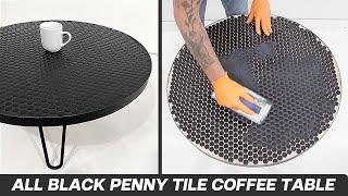 DIY Black Penny Tile Coffee Table | Modern Builds