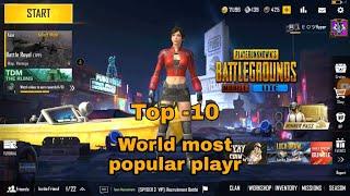 Top 10 Word most popular playr on PUBG lite