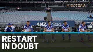 NRL says it'll restart season in May despite questions from Government | ABC News