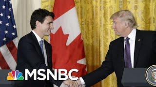 President Donald Trump And Justin Trudeau Agree To Close U.S.-Canada Border | Hallie Jackson | MSNBC
