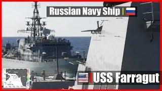 Interaction Between US Navy Ship and Russian Navy Ship 10 Jan 2020