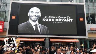 Fans mourn Kobe Bryant at Staples Center