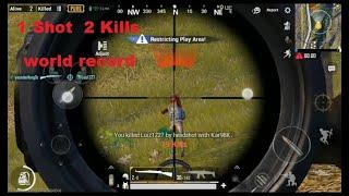 1 Shot 2 Kills in PUBG Mobile | new World Record