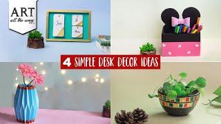 4 Simple Desk Decor Ideas | Art and craft Ideas | Desk Decor Compilation