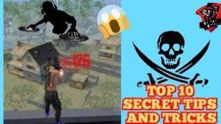 TOP 10 SECRET PLACE  AND TRICKS IN FREE FIRE