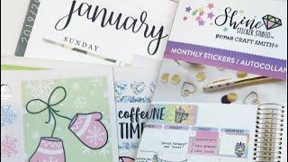 Plan With Me || Erin Condren Life Planner Monthly featuring Shine Sticker Studio