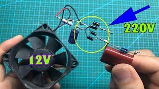 Simple creative ideas 220V to 12V | Top electronics project