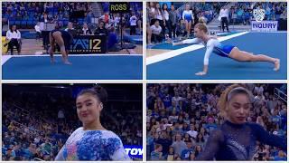 The four UCLA gymnasts with top-10 national rankings on floor