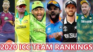 2020 ICC Cricket Team Rankings | Top Cricket Teams in Test ODI and T20 Matches | Cricket Highlights