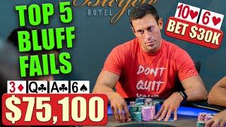 TOP 5 BLUFF FAILS | Million Dollar Cash Game 4.0 Highlights ♠ Live at the Bike!