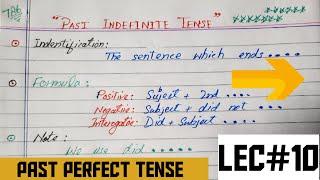 English Tenses | Past Indefinite Tense | Basic English | Top Teacher | Lec#10