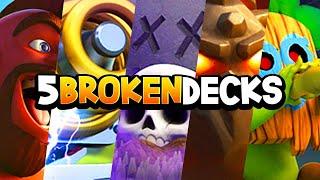 Top 5 Decks in #ClashRoyale VS Overleveled Players!!